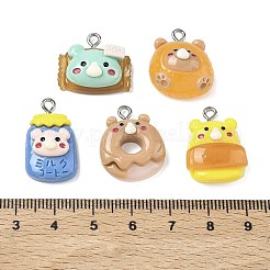 Bear Theme Opaque Resin Pendants&nbsp;RESI-B044-08P