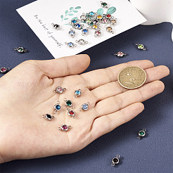 34Pcs 17 Colors 304 Stainless Steel Rhinestone Links Connectors&nbsp;STAS-TA0002-21