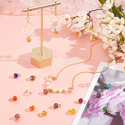 120Pcs 12 Colors Glass Charms&nbsp;PALLOY-AB00124