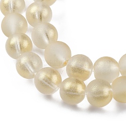 Spray Painted Glass Round Bead Strands&nbsp;LS-DGLA-Q015-10mm-21