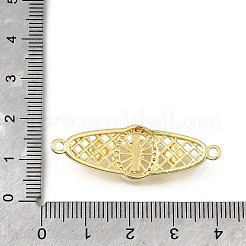 Brass Pave Cubic Zirconia Religion Connector Charms&nbsp;KK-Q066-16A-G