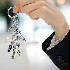 6Pcs Glass & Alloy Enamel Pendant Decoration&nbsp;HJEW-SC00143