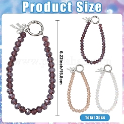 3Pcs Glass Pendant Decorations&nbsp;HJEW-YW00570