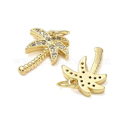 Brass Micro Pave Cubic Zirconia Pendants&nbsp;ZIRC-K070-38G