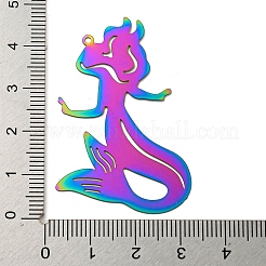 Ion Plating(IP) 201 Stainless Steel Etched Metal Embellishments Pendants&nbsp;STAS-G328-02I-RC