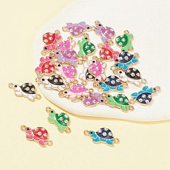 24Pcs 6 Colors Alloy Enamel Connector Charms&nbsp;ENAM-FS0001-60