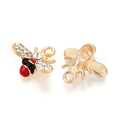 Alloy Rhinestone and Enamel Pendants&nbsp;PALLOY-T092-41G-03