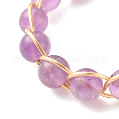 Natural & Synthetic Mixed Stone Beaded Finger Ring&nbsp;RJEW-JR00439