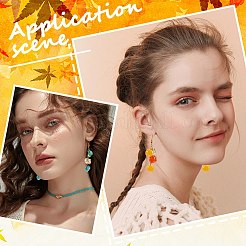 Thanksgiving Day DIY Acrylic & Glass Dangle Earring Making Kits&nbsp;DIY-SC0027-56