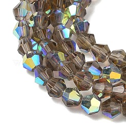Electroplate Transparent Glass Beads Strands&nbsp;EGLA-K015-18L