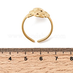 304 Stainless Steel Cuff Open Rings for Women&nbsp;RJEW-L342-16G