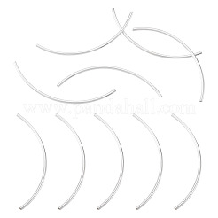 5Pcs 925 Sterling Silver Curved Tube Beads&nbsp;STER-TA0001-52