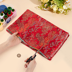 Chinese Garden Pattern Polyester Brocade Fabric for Clothing & Home Decor&nbsp;DIY-MA0001-99A
