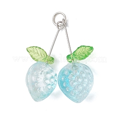 Transparent Spray Painted Glass Pendants&nbsp;PALLOY-JF04540
