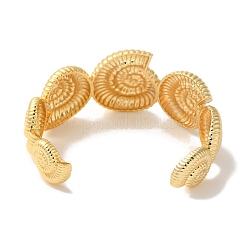 Rack Plating Brass Conch Open Cuff Bangles&nbsp;BJEW-B098-01G