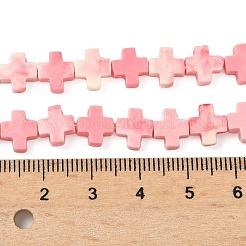 Synthetic Coral Dyed Beads Strands&nbsp;SHEL-F009-01