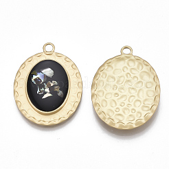 Smooth Surface Alloy Pendants&nbsp;ENAM-S116-35A