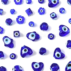 80Pcs 8 Styles Handmade Lampwork Evil Eye Beads&nbsp;LAMP-FS0001-38B