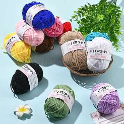 12 Skeins 12 Colors 4-Ply 59.7%Polyester & 40.3%Acrylic Fiber Yarn for Tufting Gun Rugs&nbsp;OCOR-FS0001-07
