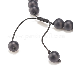 Natural Lava Rock & Tiger Eye Braided Bead Bracelet&nbsp;BJEW-TA00115-02