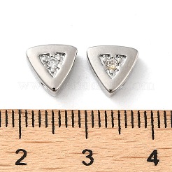 Real Platinum Plated Brass Micro Pave Cubic Zirconia Beads&nbsp;KK-H455-08P-01