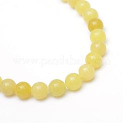 Round Dyed Natural Topaz Jade Bead Strands&nbsp;G-R345-8mm-10