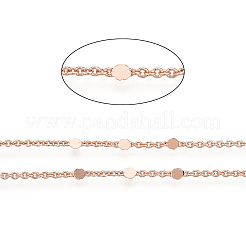 Brass Flat Round Link Chains&nbsp;CHC-TAC0009-03RG