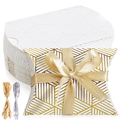 40Sets 2 Colors Hot Stamping Pillow Cardboard Paper Printed Candy Boxes&nbsp;CON-BBC0001-13A