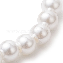 Round Shell Pearl Beaded Stretch Rings for Women&nbsp;RJEW-JR00761