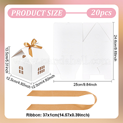 House Shape Cardboard Candy Storage Box&nbsp;CON-WH0084-89A