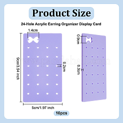 10Pcs 24-Hole Acrylic Earring Organizer Display Cards&nbsp;AJEW-WH0604-74A