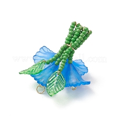Glass Seed Beaded Pendants&nbsp;PALLOY-MZ01155