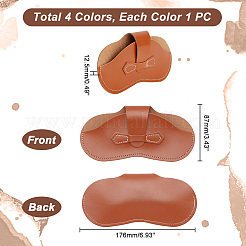 AHADEMAKER 4Pcs 4 Colors Imitation Leather Glasses Cases&nbsp;AJEW-GA0005-46