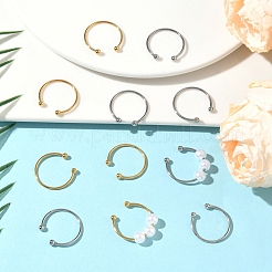 20Pcs 2 Colors 304 Stainless Steel Cuff Rings&nbsp;RJEW-SC0001-35