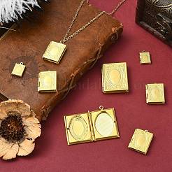 15Pcs 3 Styles Brass Locket Pendants&nbsp;FIND-CJ0004-73