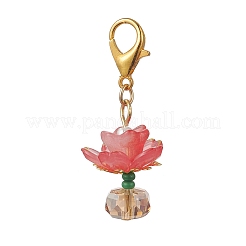 Flower Glass Pendant Decorations&nbsp;HJEW-MZ00404
