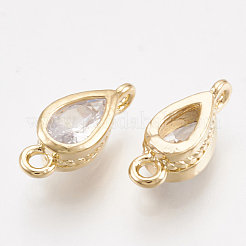 Brass Cubic Zirconia Links&nbsp;X-KK-T035-32