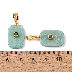 Natural Amazonite Pendants&nbsp;G-P628-01G-06