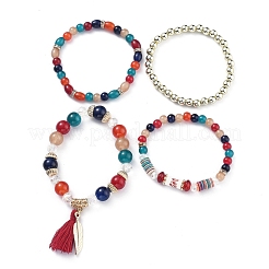 Multi-layered Stretch Bracelets Sets&nbsp;BJEW-SZ0001-010B