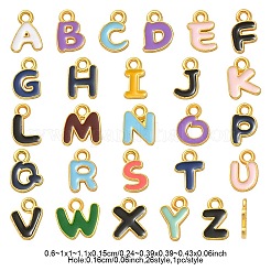 26Pcs 26 Styles Alloy Enamel Pendants&nbsp;ENAM-YW0002-94