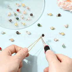32Pcs 16 Styles Natural & Synthetic Gemstone Pendants&nbsp;PALLOY-SW00089