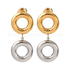 304 Stainless Steel Enamel Dangle Stud Earrings&nbsp;EJEW-K315-07G