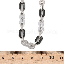 201 Stainless Steel Cross & Oval Link Chain Necklaces for Women&nbsp;NJEW-B143-02EBP