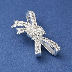 Brass Micro Pave Clear Cubic Zirconia Pendants&nbsp;KK-A236-12S