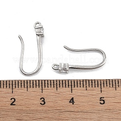Brass Micro Pave Cubic Zirconia Earring Hooks&nbsp;KK-U008-08P