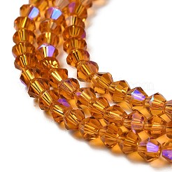 Transparent Electroplate Glass Beads Strands&nbsp;EGLA-A039-T3mm-L28