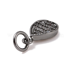 Brass Micro Pave Cubic Zirconia Pendants&nbsp;KK-I614-064B