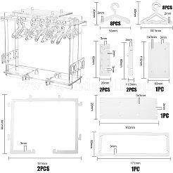 Assembled Transparent Acrylic Earring Display Stands&nbsp;EDIS-WH0021-12