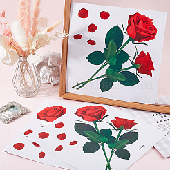 Floral PVC Self Adhesive Decorative Stickers&nbsp;DIY-WH20031-044