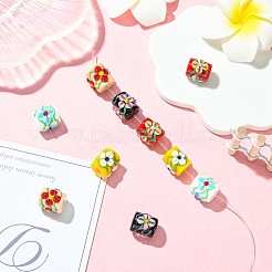 10Pcs 5 Colors Painted Glass Beads&nbsp;GLAA-CJ0002-88